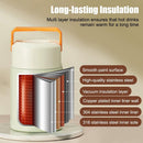 Green 800ml Stainless Steel Thermal Stew Jar Portable Insulated Lunch Pot with Handle – Vacuum Insulated Soup Container(Foldable model)