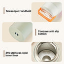 Green 800ml Stainless Steel Thermal Stew Jar Portable Insulated Lunch Pot with Handle – Vacuum Insulated Soup Container(Foldable model)