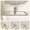 2-Piece Faucet Draining Mat Set Absorbent Sink Splash Guard Quick Dry Counter Mat 10x61cm(west highland white terrier,Milk-Loving Dog)