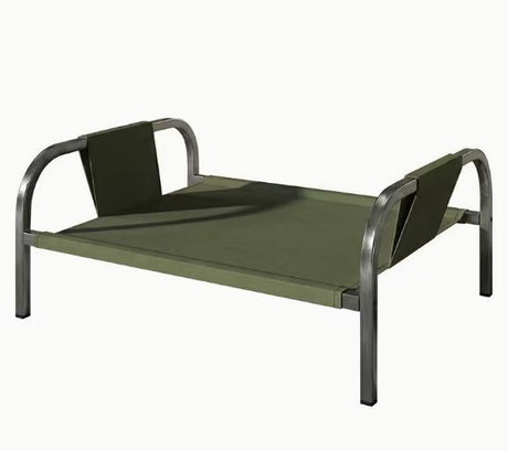 Green Raised Pet Bed for Medium Dogs Cats Elevated Breathable Dog Cot Washable Anti-Moisture Pet Cot 50x40x20cm