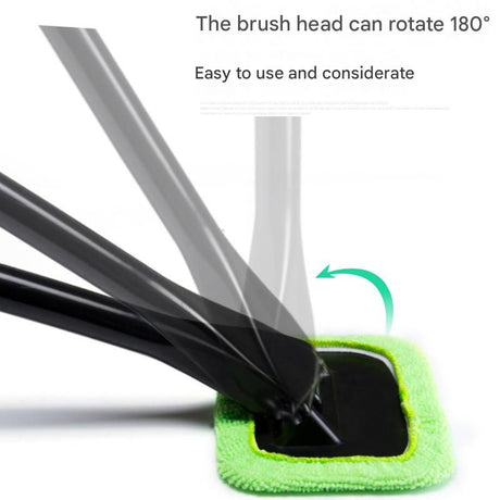 3-Piece Light blue Car Windshield Cleaning Brush Set Microfiber Defogging Wiper Tool Window Glass Cleaner