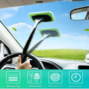 3-Piece Grey Car Windshield Cleaning Brush Set Microfiber Defogging Wiper Tool Window Glass Cleaner