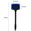 3-Piece Grey Car Windshield Cleaning Brush Set Microfiber Defogging Wiper Tool Window Glass Cleaner