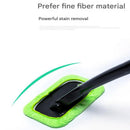 Light blue Car Windshield Cleaning Brush with 5 Replacement Microfiber Pads Defogging Wiper Tool Glass Cleaner