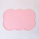 3-Piece Pink Silicone Placemat Set Cloud Shape Non-Slip Heat Resistant Kids Dining Mat