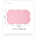 3-Piece Pink Silicone Placemat Set Cloud Shape Non-Slip Heat Resistant Kids Dining Mat