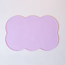 3-Piece Purple Silicone Placemat Set Cloud Shape Non-Slip Heat Resistant Kids Dining Mat