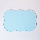 3-Piece Blue Silicone Placemat Set Cloud Shape Non-Slip Heat Resistant Kids Dining Mat