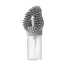 Grey Pet Shampoo Brush Silicone Foaming Massage Comb Dog Cat Bathing Grooming Tool