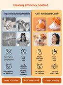 Grey Pet Shampoo Brush Silicone Foaming Massage Comb Dog Cat Bathing Grooming Tool