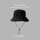 Black Packable Bucket Hat Unisex Wide Brim Foldable Sun Protection Hiking Travel Cap