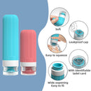 Silicone Travel Toiletry Bottles Set Leakproof Squeeze Containers with Case(06)