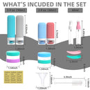 Silicone Travel Toiletry Bottles Set Leakproof Squeeze Containers with Case(10)