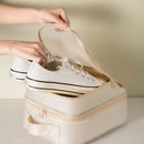 Grey Travel Shoe Bag Portable Luggage Organizer Waterproof Dustproof Shoe Pouch