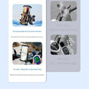 Black Motorcycle Phone Holder 4-Axis Shockproof Anti-Shake Mount for Navigation