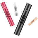 Black Mini Car Air Vent Perfume Freshener with 6 Scent Refills Aluminum Alloy Aromatherapy