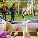 Red LED Light Up Flying Disc Cat Toy Interactive UFO Launcher with Replacement Discs