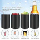 3-in-1 Beer Bottle Insulated Tumbler and Can Cooler with Bottle Opener – Double Wall Stainless Steel Soda Can Insulator & Holder for Car Outdoor Beverage Storage, 12oz Black