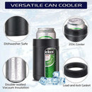 3-in-1 Beer Bottle Insulated Tumbler and Can Cooler with Bottle Opener – Double Wall Stainless Steel Soda Can Insulator & Holder for Car Outdoor Beverage Storage, 12oz Pink