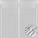 Silver 3D Shimmer Foil Fringe Square Cube Curtain (2 PCS) – 1m x 2m Self-Adhesive Metallic Backdrop for Birthdays, Weddings, and Party Wall Decor