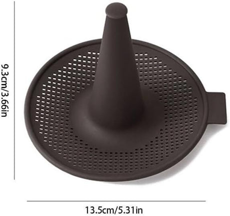 Silicone Donut Baking Mould for Homemade Baking - Heat Range -30℃ to 230℃, Non Stick Pastry Pans with Perforated Base & Cone Centre (5pcs Coffee)