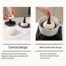 Silicone Donut Baking Mould for Homemade Baking - Heat Range -30℃ to 230℃, Non Stick Pastry Pans with Perforated Base & Cone Centre (6pcs Coffee)