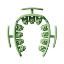 Green Multifunctional Ring Massage Roller with Detachable Handles - Dual Row 11 Wheel Manual Massager for Full Body Muscle Relief, 180 Degree Flexible Adjustable Width