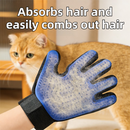 Black Blue Pet Grooming Spray Glove with White Detachable Typec Mister - TPR Soft Deshedding & Massage Brush Glove for Cats and Dogs, Anti Static Spray to Reduce Flying Fur and Easy to Clean