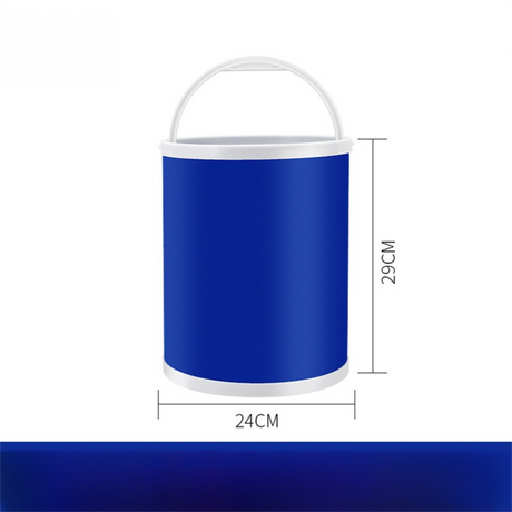 13L Foldable Oxford Fabric Car Wash Bucket with EVA Waterproof Lining & Zipper Carry Bag - Self Standing Structure, Portable Water Container for Car Cleaning and Outdoor Travel