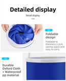 13L Foldable Oxford Fabric Car Wash Bucket with EVA Waterproof Lining & Zipper Carry Bag - Self Standing Structure, Portable Water Container for Car Cleaning and Outdoor Travel