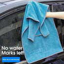 Blue Microfiber Car Cleaning Towel (43 x 43 CM) and 20L Foldable Self Standing Water Bucket (Include Zipper Bag) Combo Set - Super Absorbent and Scratch Free for Car Detailing Drying and Home Cleaning