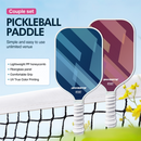 Fantasy Purple Striped Fiberglass Pickleball Paddle Set – 4 Balls & 2 Lightweight Shock-Absorbing Rackets  with Versatile Carry Bag for Outdoor Play