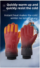 Winter 3 Level Intelligent Heated Gloves with Touchscreen Fingertip - Waterproof Thermal Gloves for Skiing & Outdoor Sports, 360° All-Finger + Hand's Back Large Heating Coverage (Battery Operated)