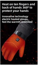 Winter 3 Level Intelligent Heated Gloves with Touchscreen Fingertip & Protective Shell - Waterproof Thermal Gloves for Skiing & Outdoor Sports, 360° All-Finger + Hand's Back Large Heating Coverage (Battery Operated)