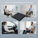 Graffiti Portable 3D Aircell Travel Inflatable Seat Cushion with Built-in Pump – 36 Airbags Ergonomic Pressure Relief Pad with Lycra Cover & Non-Slip Base for Office Car Flight Long Sitting