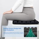 Bohemian Style Portable 3D Aircell Travel Inflatable Seat Cushion with Built-in Pump – 36 Airbags Ergonomic Pressure Relief Pad with Lycra Cover & Non-Slip Base for Office Car Flight Long Sitting