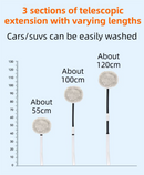 Professional Telescopic(55-120cm) Car Microfiber Wash Mop - 90° Rotating Detachable Brush Head, 15° Ergonomic Curved Rod & Handle - Durable Aluminum Alloy Chenille Brush for Car, Home and Window Cleaning