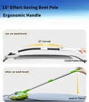 Professional Telescopic(55-120cm) Car Microfiber Wash Mop - 90° Rotating Detachable Brush Head, 15° Ergonomic Curved Rod & Handle - Durable Aluminum Alloy Chenille Brush for Car, Home and Window Cleaning