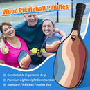 Lightweight 9-Ply Hard Basswood Pickleball Paddle with Curved Stripes Design for Indoor & Outdoor Play - Professional Size Construction, Breathable Non-Slip Grip