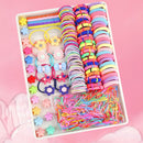 780-Piece Cute Hair Accessories Gift Set with Elastic Rubber Bands & Hair Clips Organizer Box - Perfect Gift for Girls
