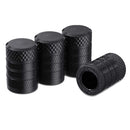 4-Pack Black Aluminum Car Tyre Valve Stem Caps – Heavy Duty Dustproof Air Valve Covers with Internal Anti-Seize Plastic Lining for Cars SUVs Trucks