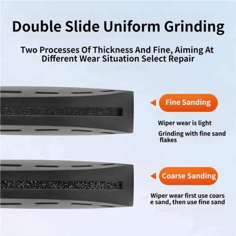 4PCS Black Portable Car Windshield Wiper Blade Repair Tool - Triple the Wiper Lifespan – Dual Grit Sanding Restorer and Trimmer for Wiper Rubber Strips