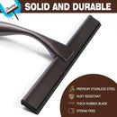 Silver Stainless Steel Glass Squeegee for Car Windshield & Countertop – 10 inch Hydrophobic Window Cleaner & Squeegee Blade with Adhesive Holder Hook