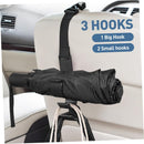 2PCS Multifunctional Car Seat Back Triple Hooks Organizer for Purses Umbrellas Bags – Heavy Duty 15kg Easy Install Headrest Hangers for Car Interior Storage, Adjustable 23cm