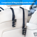 2PCS Multifunctional Car Seat Back Triple Hooks Organizer for Purses Umbrellas Bags – Heavy Duty 15kg Easy Install Headrest Hangers for Car Interior Storage, Adjustable 23cm