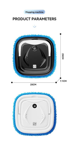 Black P6 Smart Robotic Mop and Floor Cleaner for Full Home Cleansing – High Power, Wet & Dry Dual Use, Obstacle Sensing, Spray Humidifier, 2.5H USB Rechargeable Long Battery Life and 8cm Low-Profile Body, Large 25X 25CM Advanced Mopping Pad (EOFY Promotio