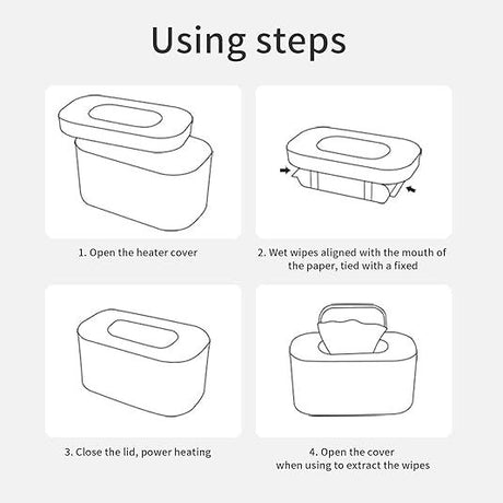 Pink Portable USB Baby Wipe Warmer with LED Display and Top-Heating Moisture Protection – Intelligent Constant Temp Dispenser Case for Travel and Home