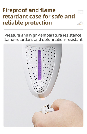 1 Pairs Blue Portable USB Shoe Dryer – Intelligent Constant Temp Boot Warmer Built-In Violet Light for Deodorising & 360° All-Round Cyclic Thermal Drying