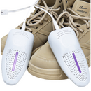 1 Pairs Light Grey Portable USB Shoe Dryer – Intelligent Constant Temp Boot Warmer Built-In Violet Light for Deodorising & 360° All-Round Cyclic Thermal Drying