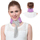 Purple and Grey Reusable Evaporative Physical Cooling Scarf – Long Ice Neck Wrap Bandana with Hydrogel Crystals for Outdoor Sports, Fitness & Heatwave Alleviation